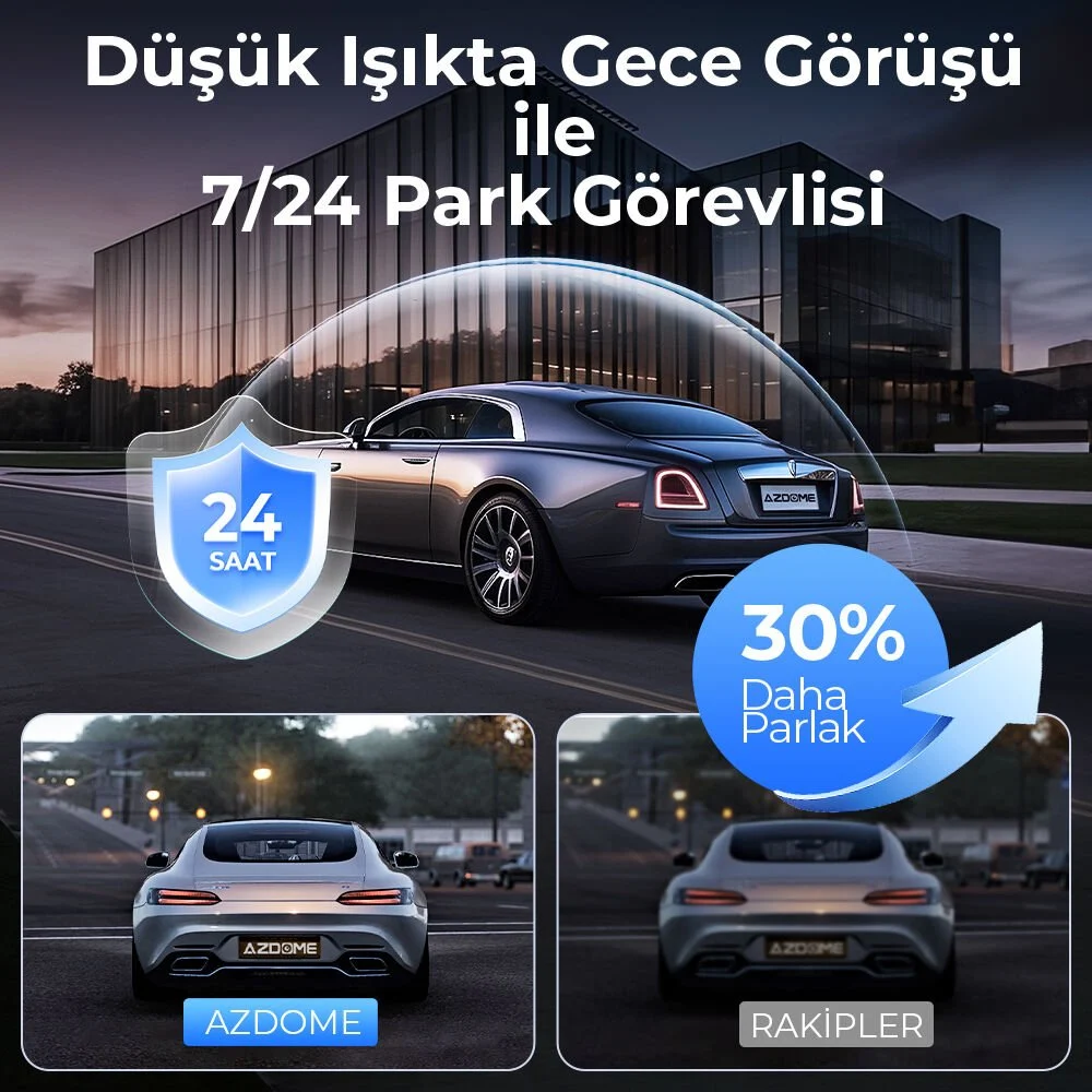 Araç kamerası gece görüş performansı